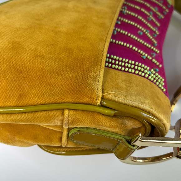 Limited Edition John Galliano era Dior Saddle bag with pompom and bead - Picture 15 of 16